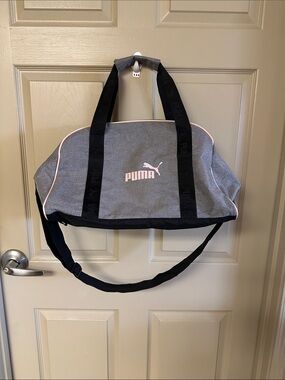 Puma Gray with Pink Accent Sport Duffel